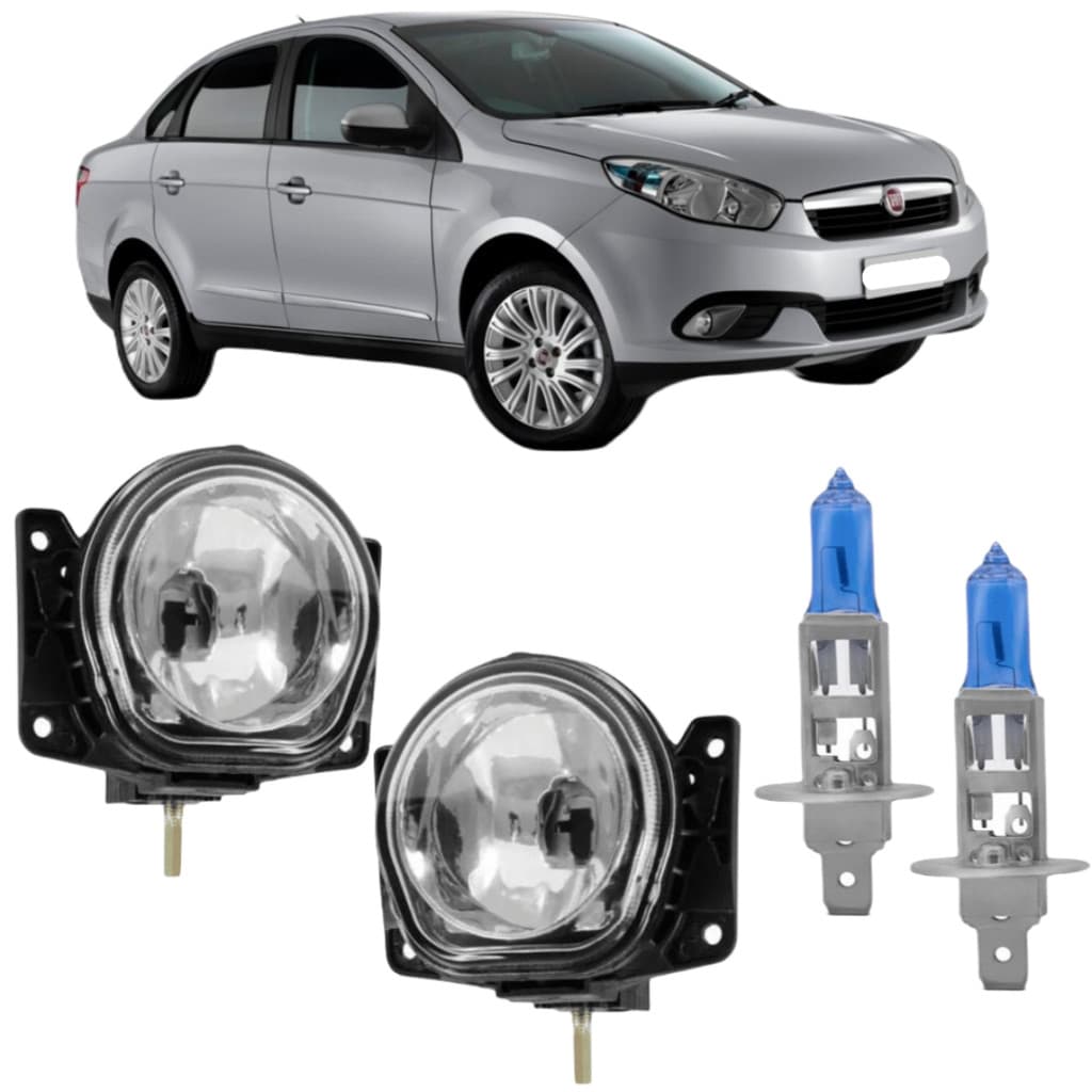 PAR FAROL MILHA FIAT GRAND SIENA 2013 A 2020 E SUPER BRANCA