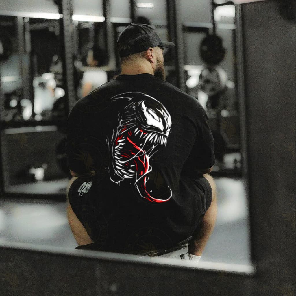 Camiseta Oversized "Venom Fit" Casual Academia Urbana Algodão 100%
