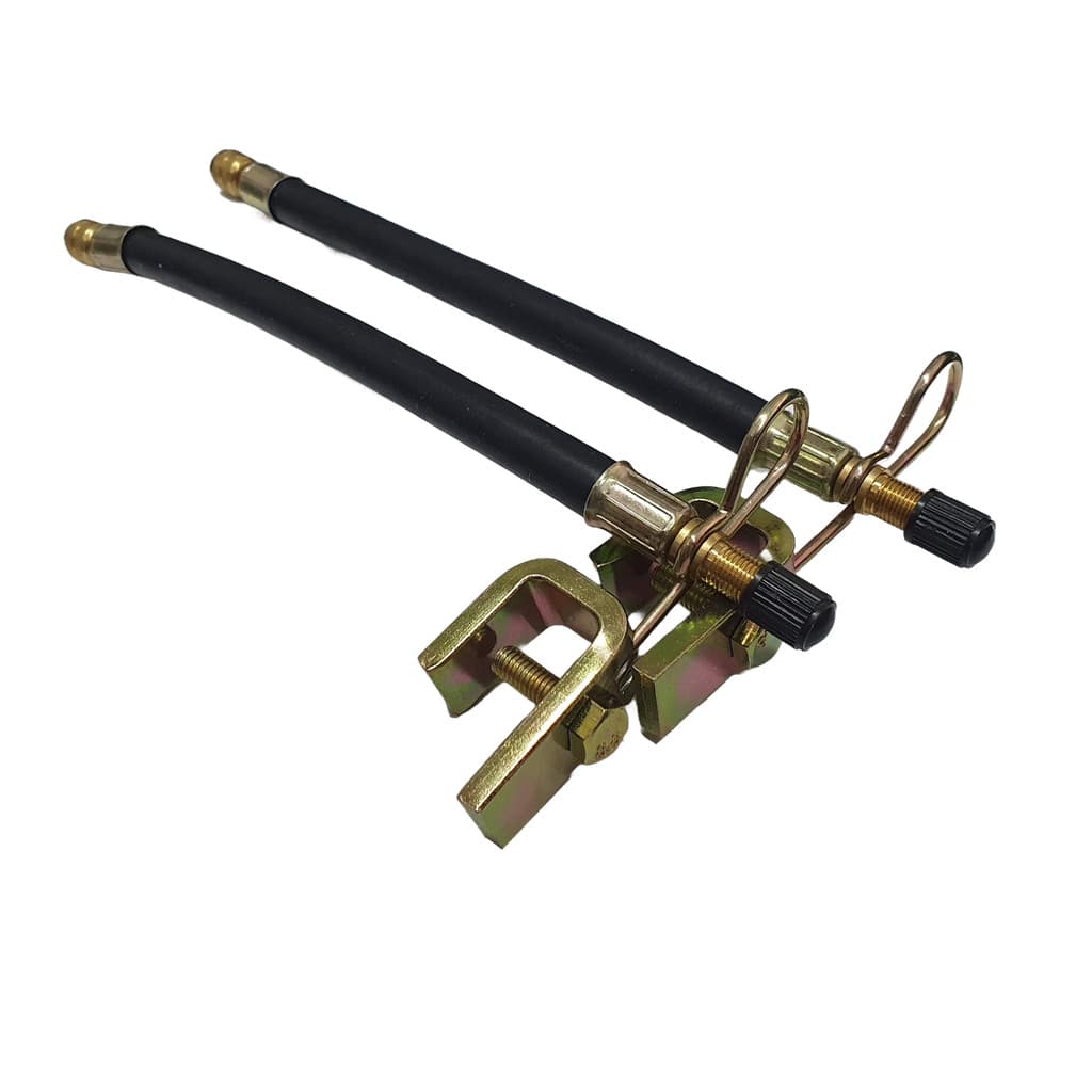 2 Extensão Flexível 21cm Para Inflar Pneu Caminhao+ Suportes