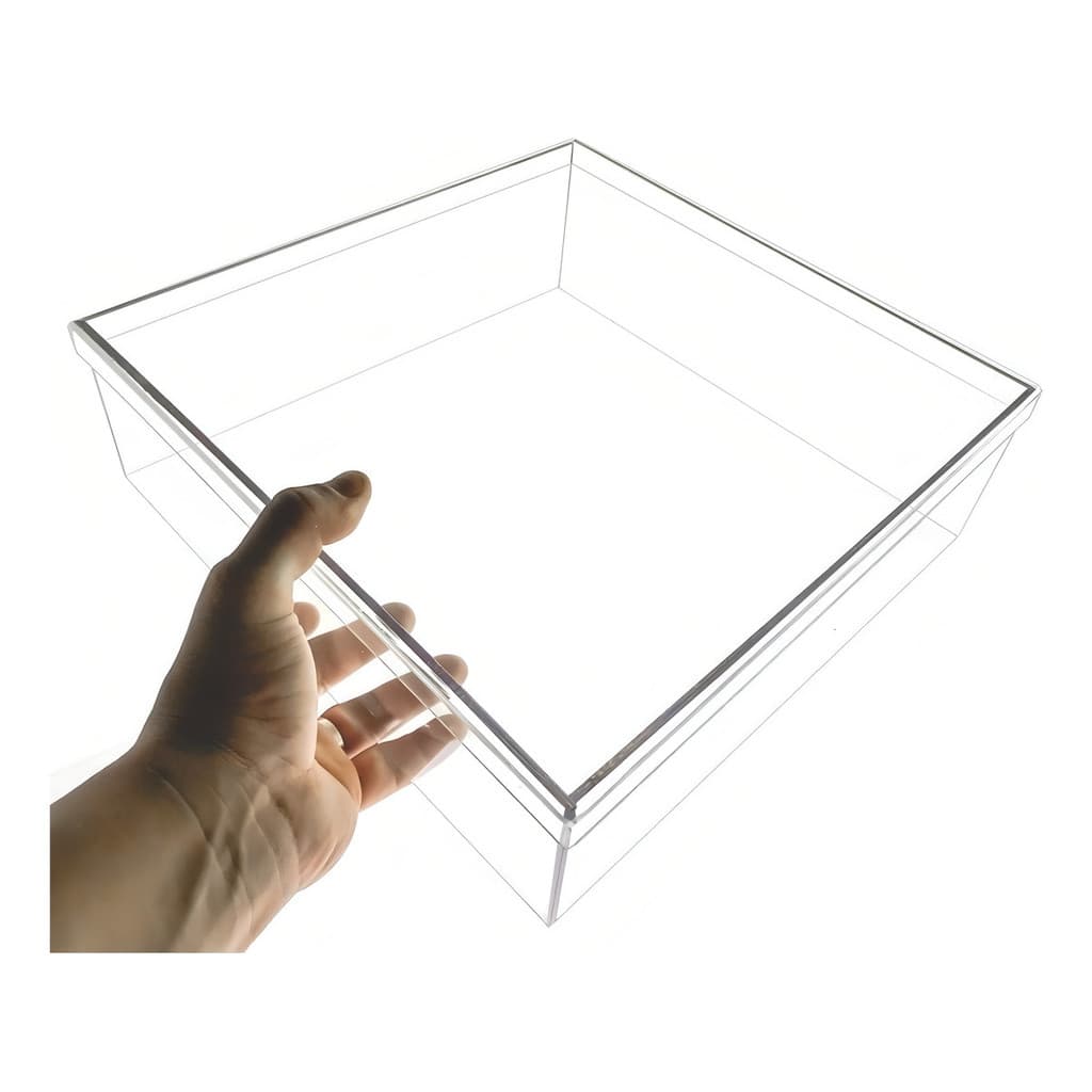 Caixa Acrílica Transparente Multiuso Resistente 30x30x10cm Presente