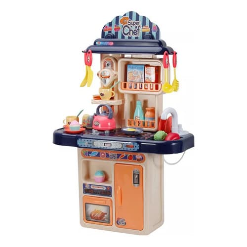 Cozinha Infantil Chef Completa Geladeira Forno Sai Fumaça Som