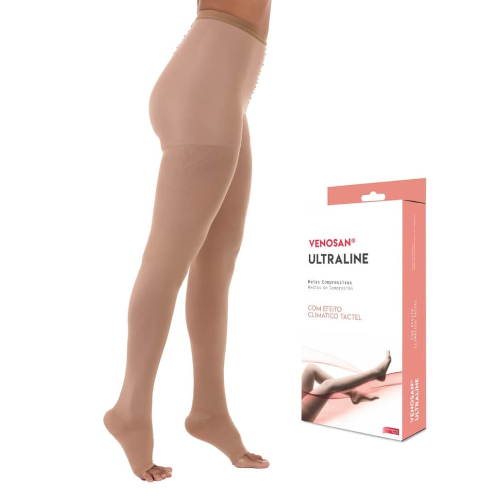 Meia Calça 20-30 mmHg 4000 Ultraline Cor Bege