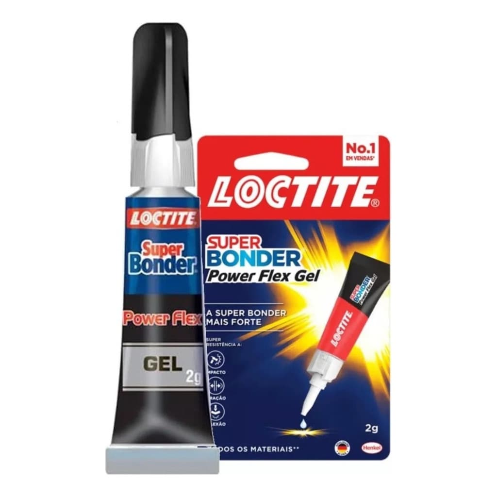 Cola Super Bonder Power Gel Flexível Extra Forte Loctite 2g Original Loctite Acompanha NF