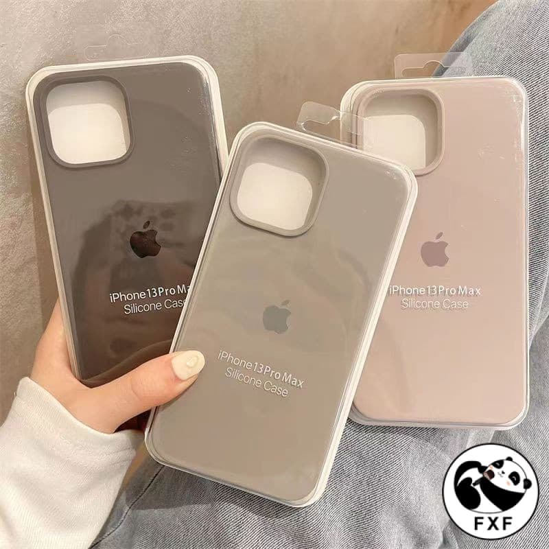 Capa De Silicone Líquido Real Original De Veludo Embutido Para iPhone Air 17 16 15 14 13 12 11 Pro Max