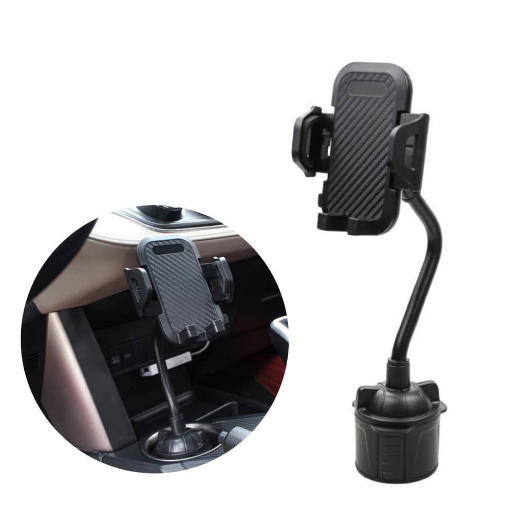 Suporte Celular Veicular porta copo Flexível Ajustável Rotaçao 360 CARRO anti furto roubo gps taxi uber 99 / universal