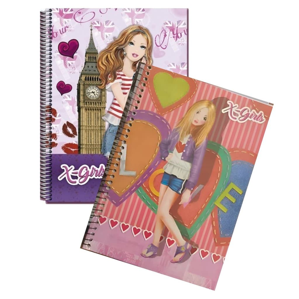 Caderno Espiral Capa Dura 96 fl Universitário Escolar 2 unid