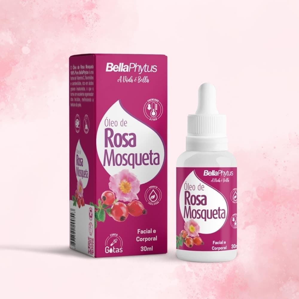 Óleo de Rosa Mosqueta 100% Puro Bellaphytus, 30ml