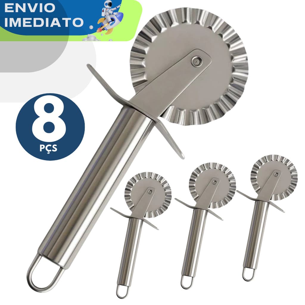 QUEIMA DE ESTOQUE 08 Carretilha Cortador de Pastel Premium Casa Buffet Restaurante Massas Utensílios de Cozinha Fogazza