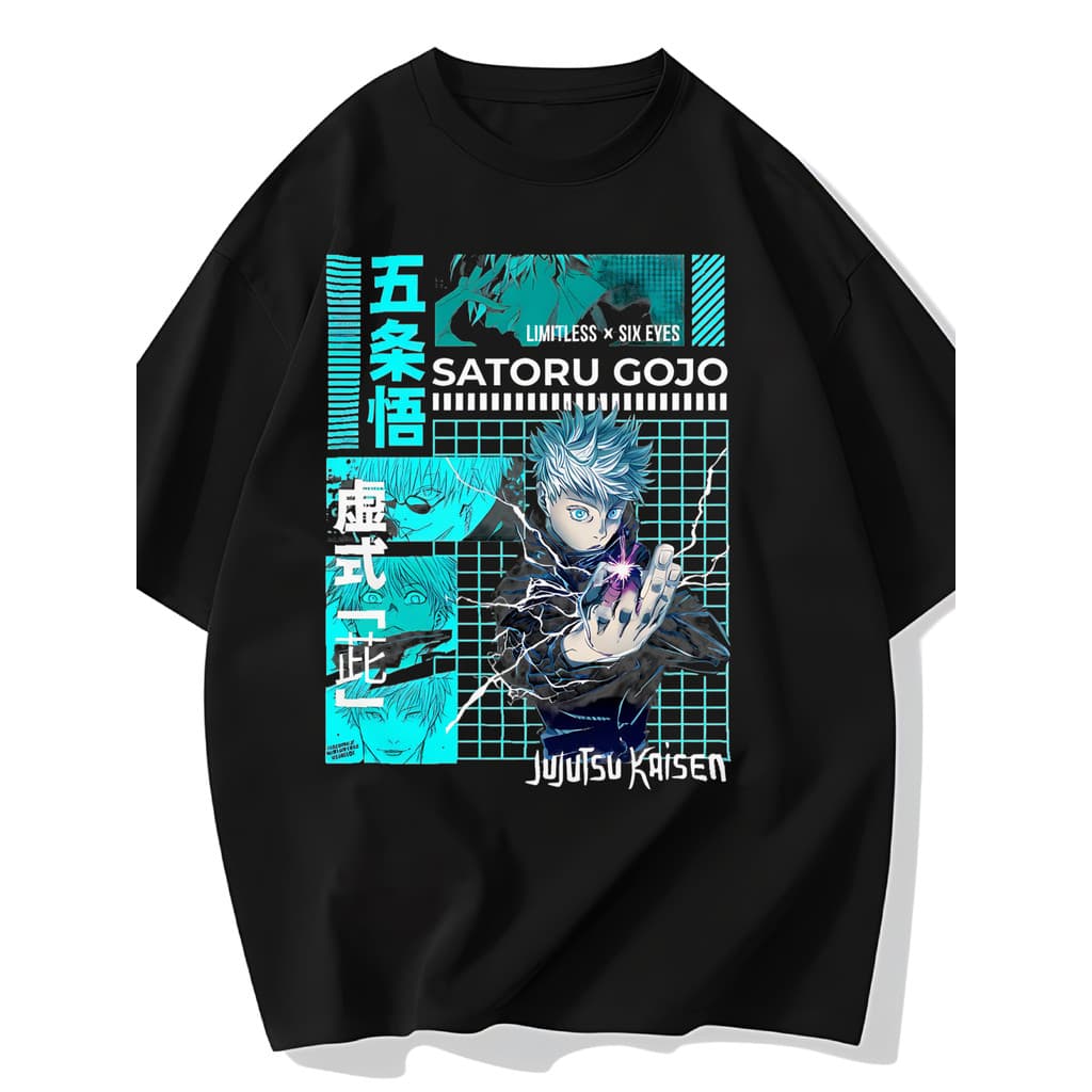 Camiseta Masculina Satoru Gojo Jujutsu Kaisen Streetwear 2025 Novo