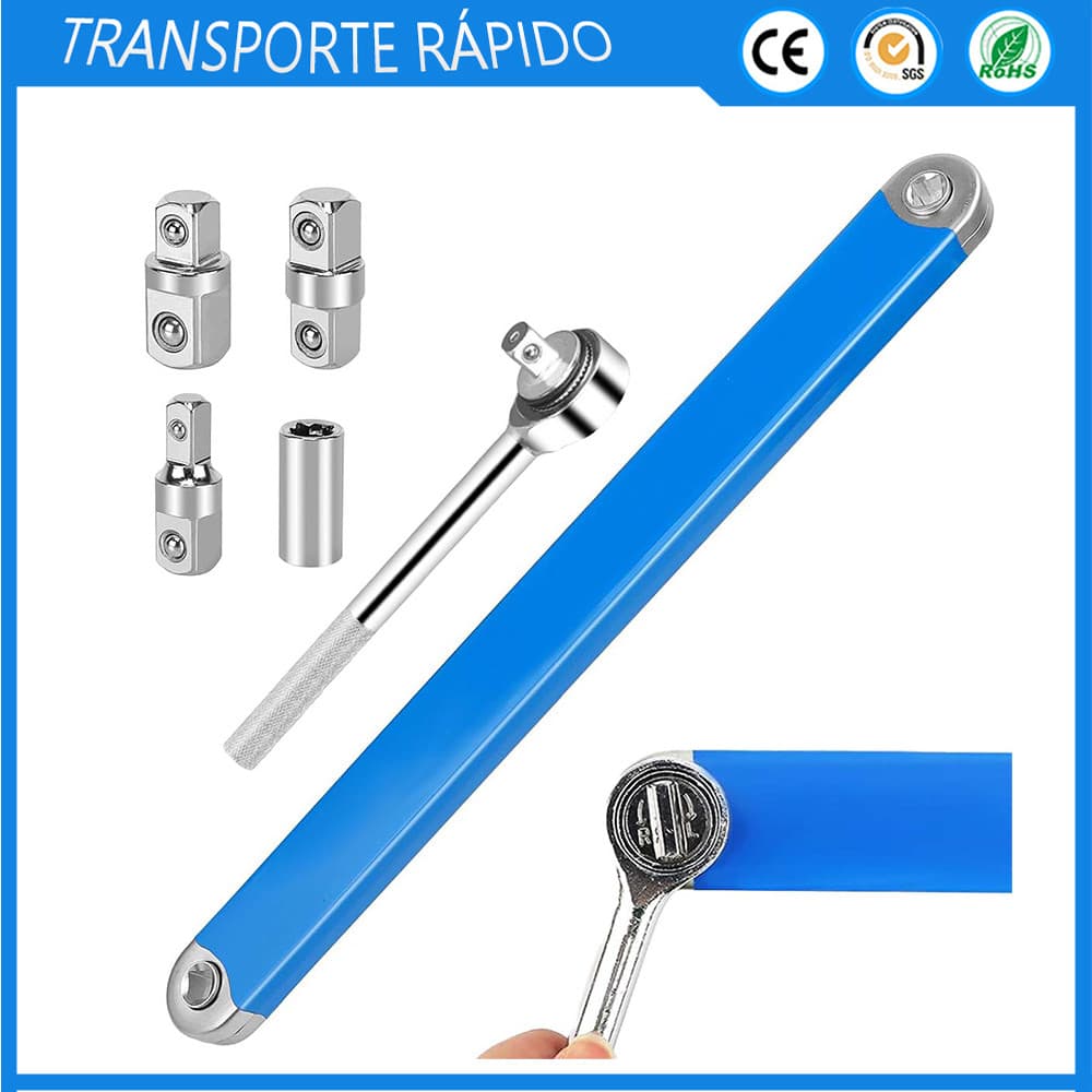 Chave de extensão multifuncional de 6 peças Chave de catraca 1/4 Chave de catraca 1/2 1/4 3/8 Adaptador
