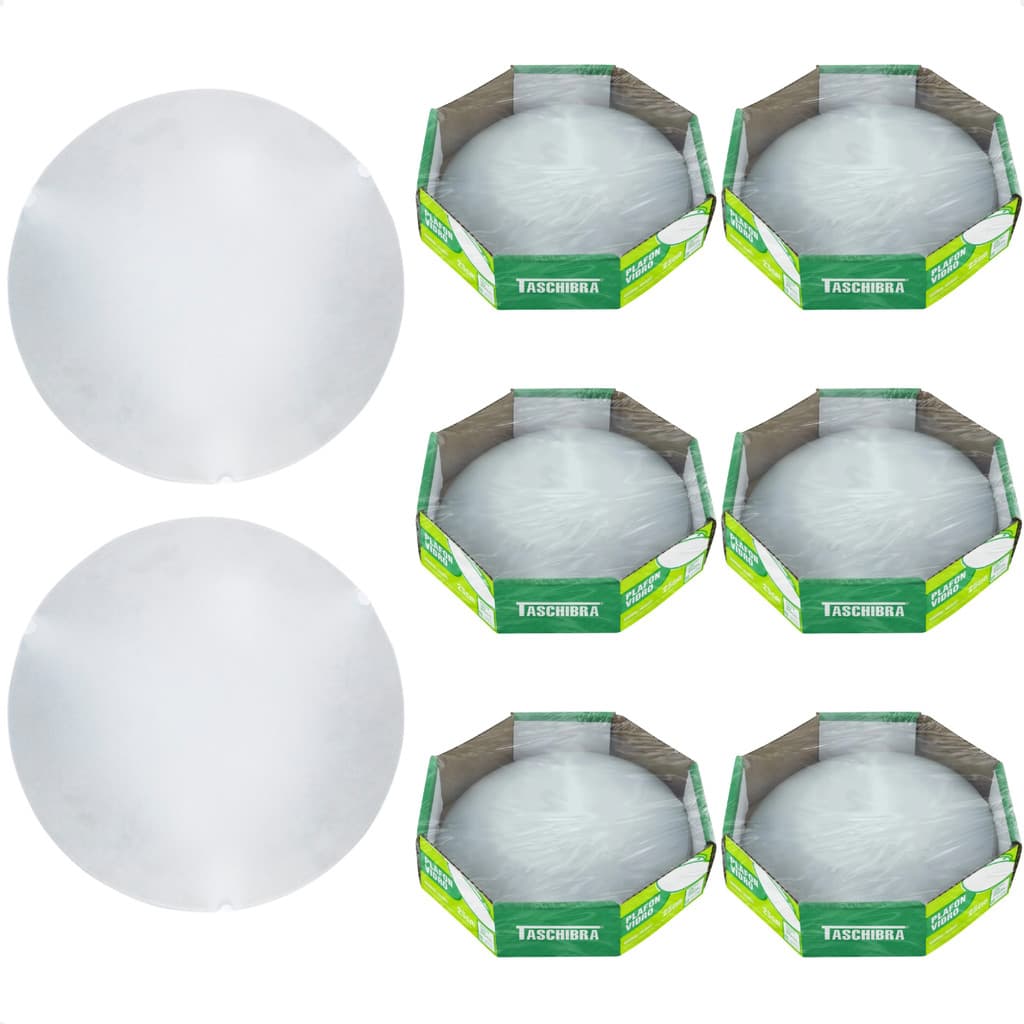 Kit 8 Plafon Led de Vidro Jurerê 25cm Redondo 6500K 110V/220v
