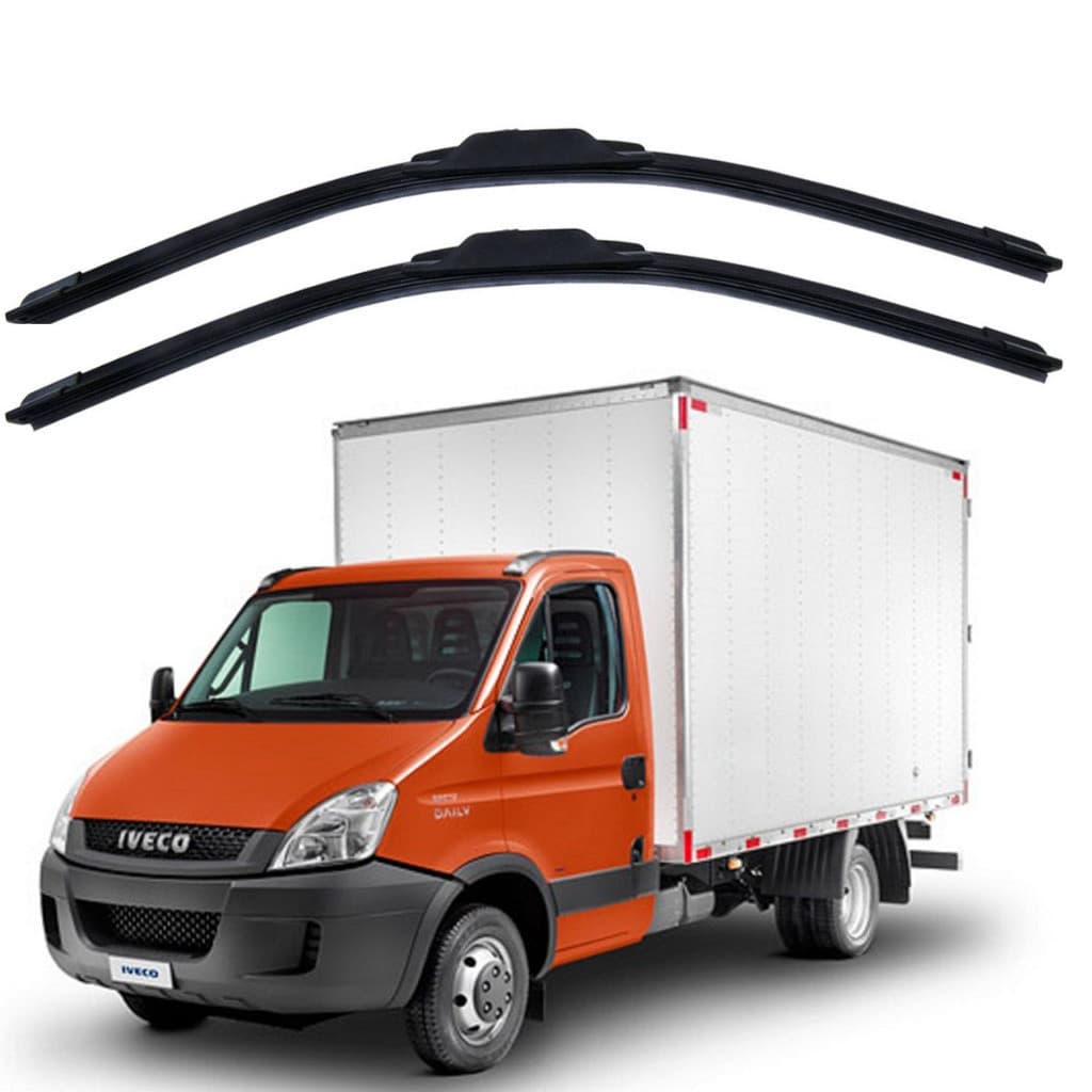 Kit 2 Palhetas Limpador Chuva Vidro Para-brisa P/ Iveco Daily 1998 à 2007