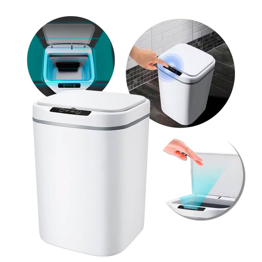Lixeira Automática com Sensor Inteligente 16 Litros Branco