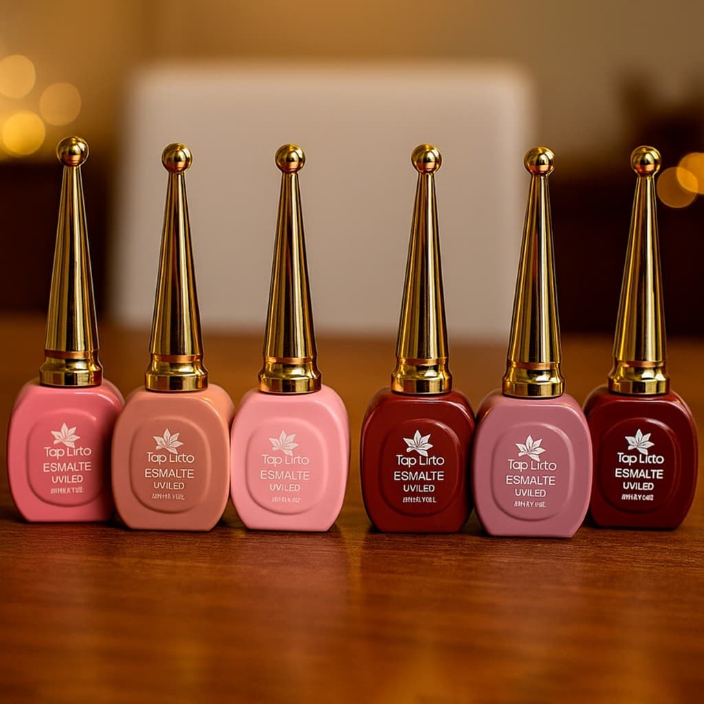 Kit 6 Esmalte Gel Led Uv Lirio Nail Gel Color Coat 18ml Uv/Led Cores Novas Vivas E Vibrantes NUDES