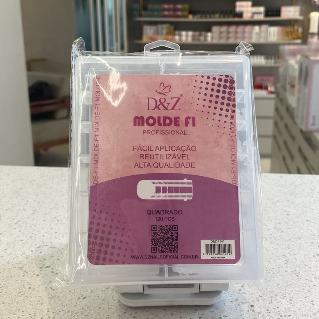 D&Z MOLDE F1 QUADRADO PONTA FOSCA MOLDE F1 PROFISSIONAL/UNHA DE GEL