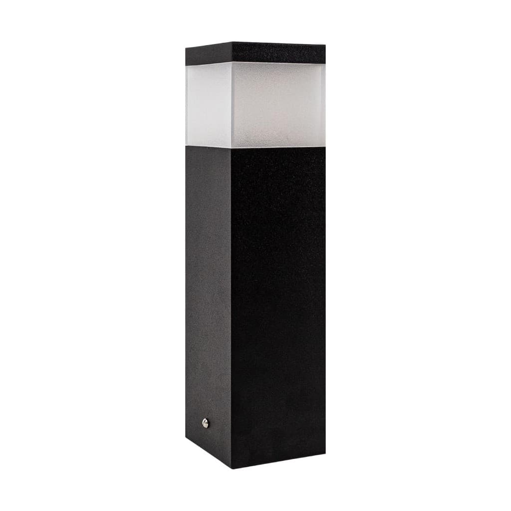 Poste Balizador Grivor 30cm P/ Jardim Em Alumínio p/ lâmpada E27 - PRETO St1301