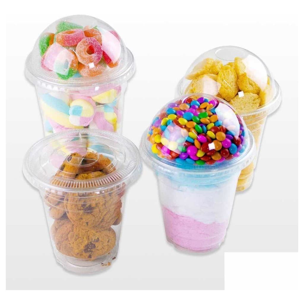 50 Pote Para Bolo Doce  305ml C/ Tampa Copo Bolha S/furo