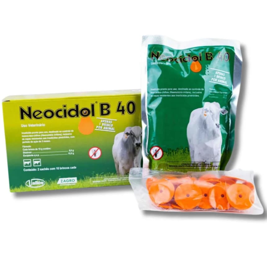 Brinco Mosquicida Neocidol Mosca Chifre B40 C/ 10 un