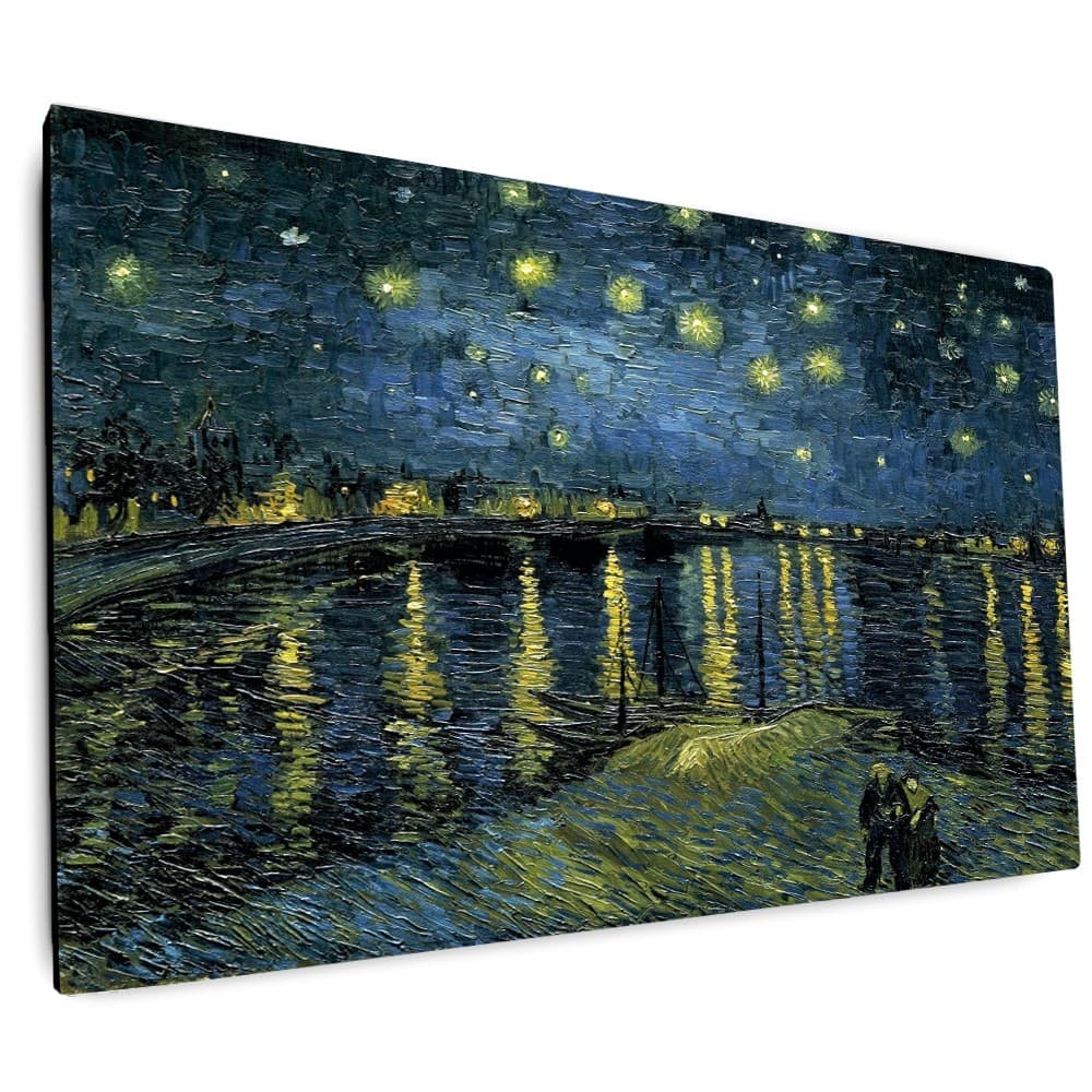 Quadro Van Gogh Noite estrelada sobre  o Ródano decorativo.