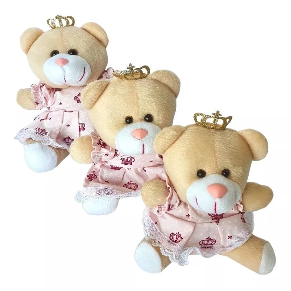 Trio De Urso  Princesa Para Nicho Decoração