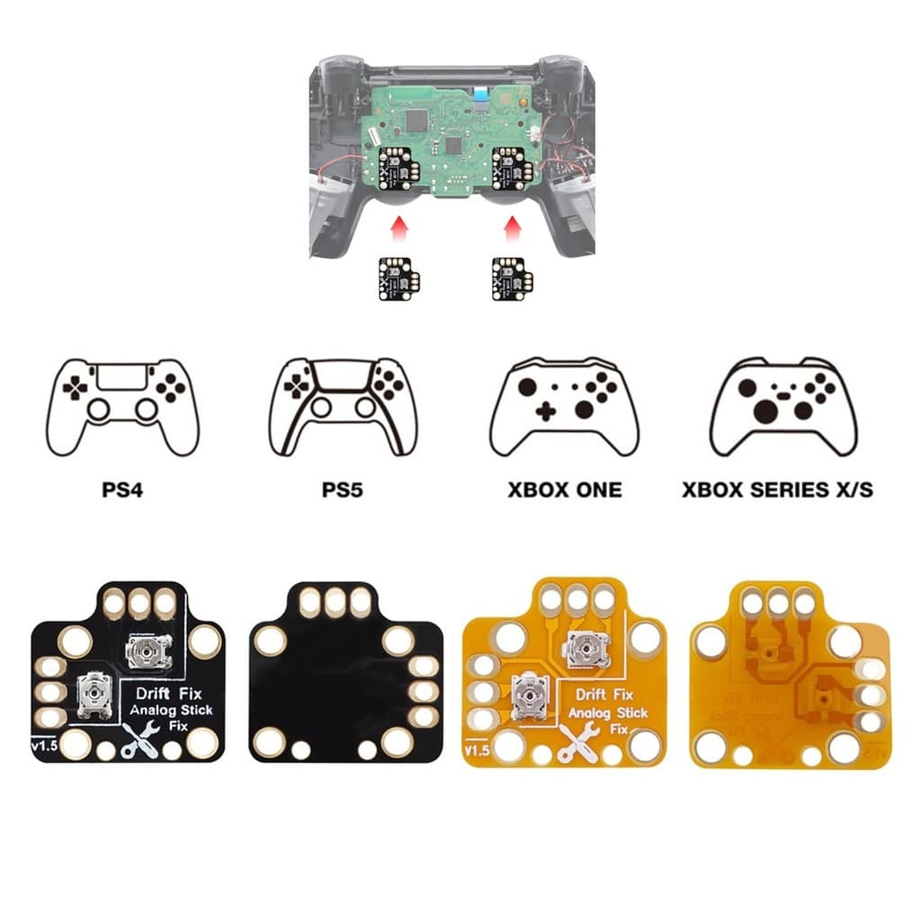 Kit 2 Placas Ajuste Analógico Drift Fix Para Ps4 Ps5 Xbox Series One Switch PRO