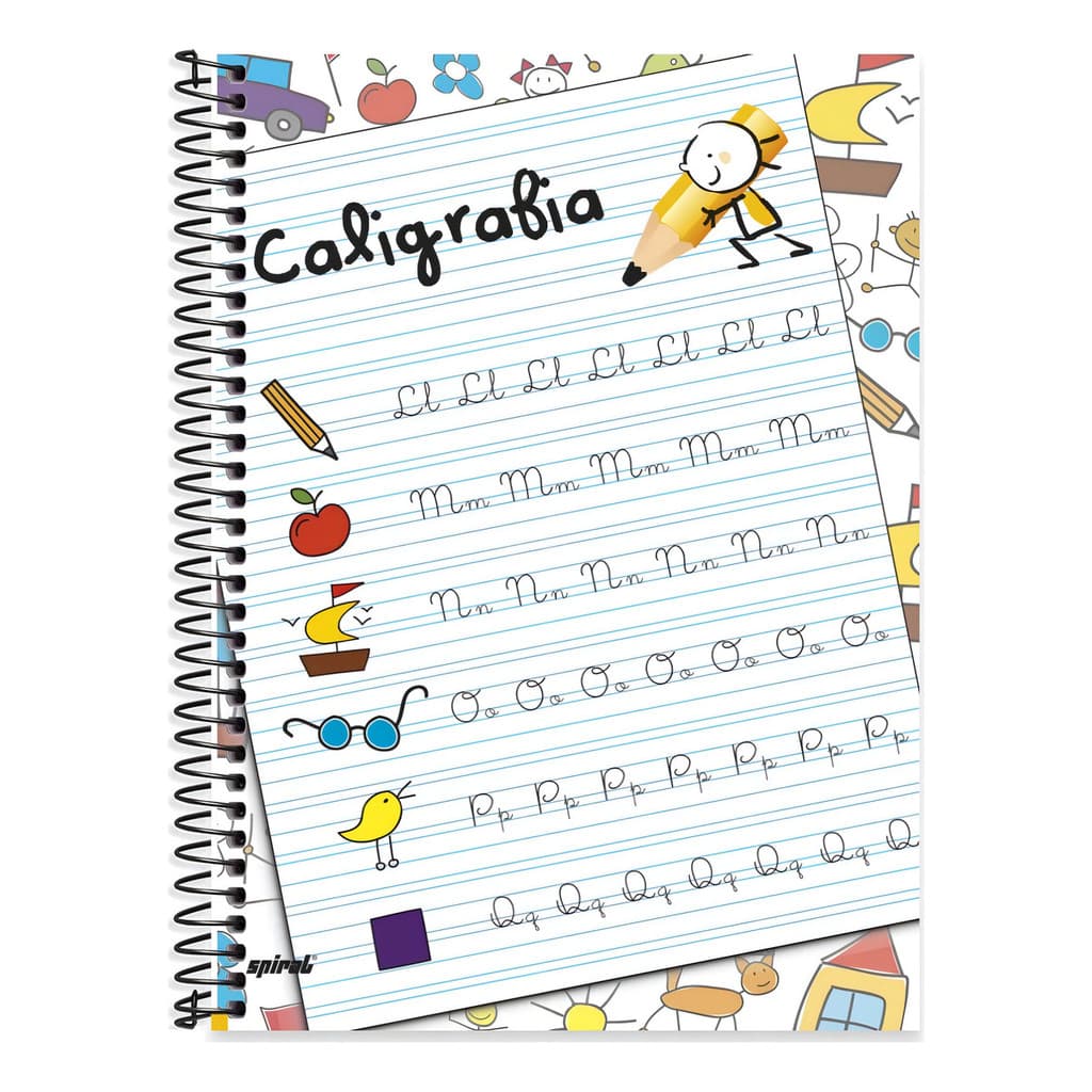 Caderno Caligrafia Capa Dura 96fls Cor Branco