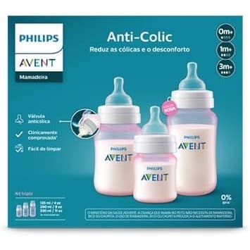MAMADEIRA TRIPLA ANTICOLIC 125ML/260ML/330ML