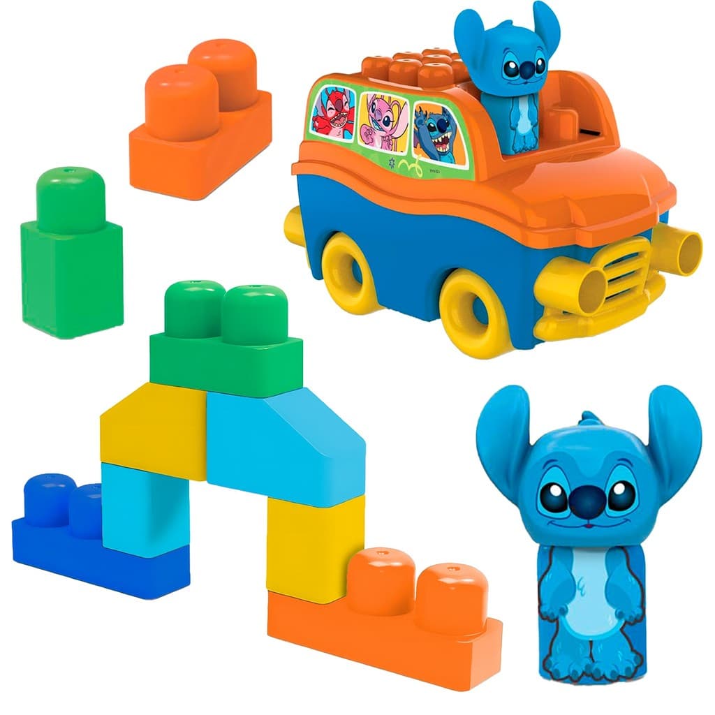 Blocos De Montar Brinquedo De Construção Van Do Stitch Elka Disney Mágicos Educativo E Organizado