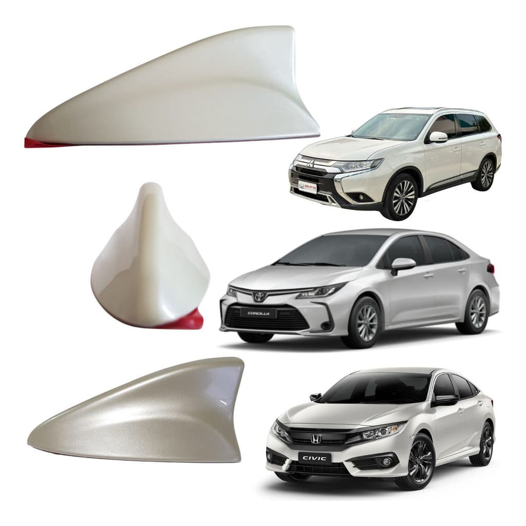 Antena Shark Tubarão Peugeot 207 208 307 308 Branco Perola