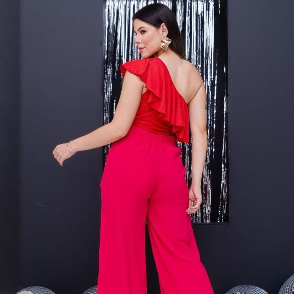 Blusa Ombro Único com Babado