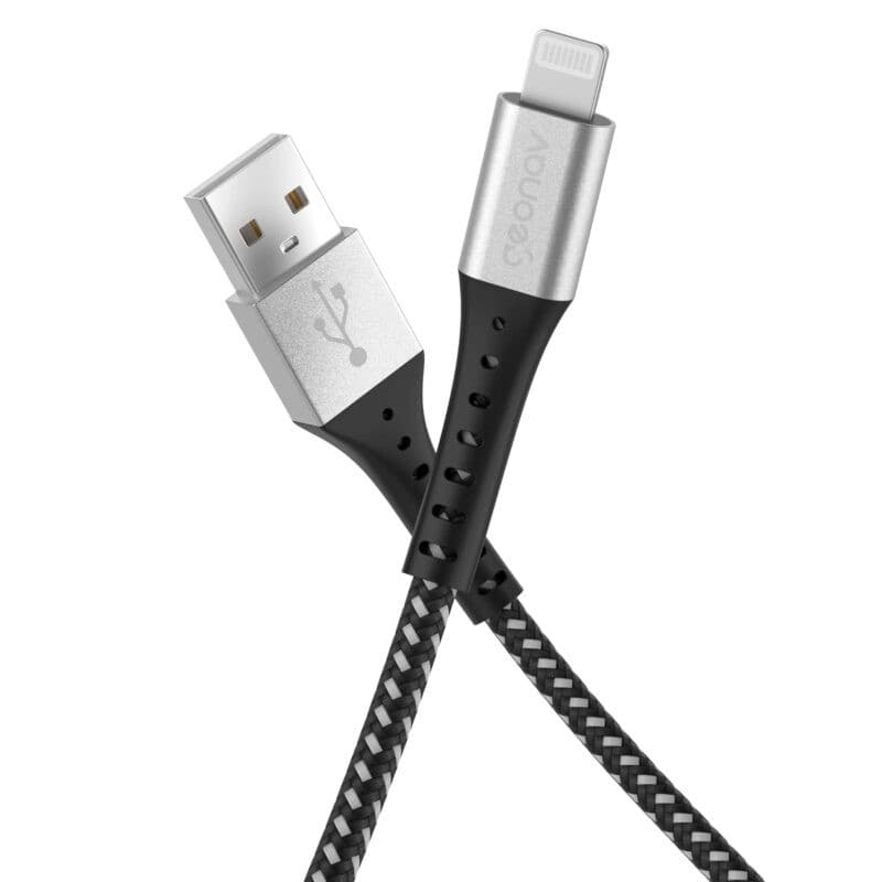 Cabo Lightning em Nylon Trançado 1,2m 2.0 C189  Preto ESLIBK Geonav