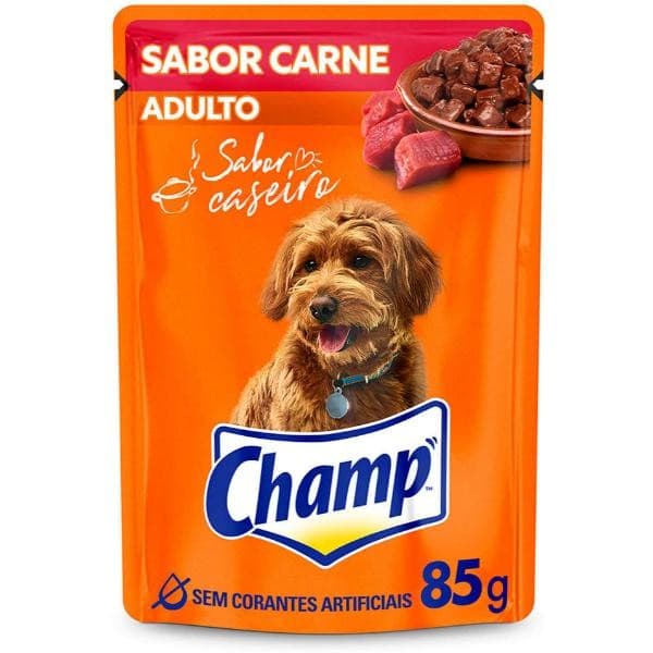 Ração Úmida Sache Champ Caes Adultos Carne - 85g