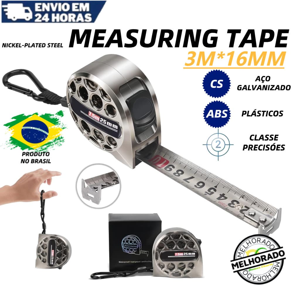 Fita Métrica De Alta Precisão 3M*16MM Ideal Para Construção, Carpintaria E Uso Doméstico