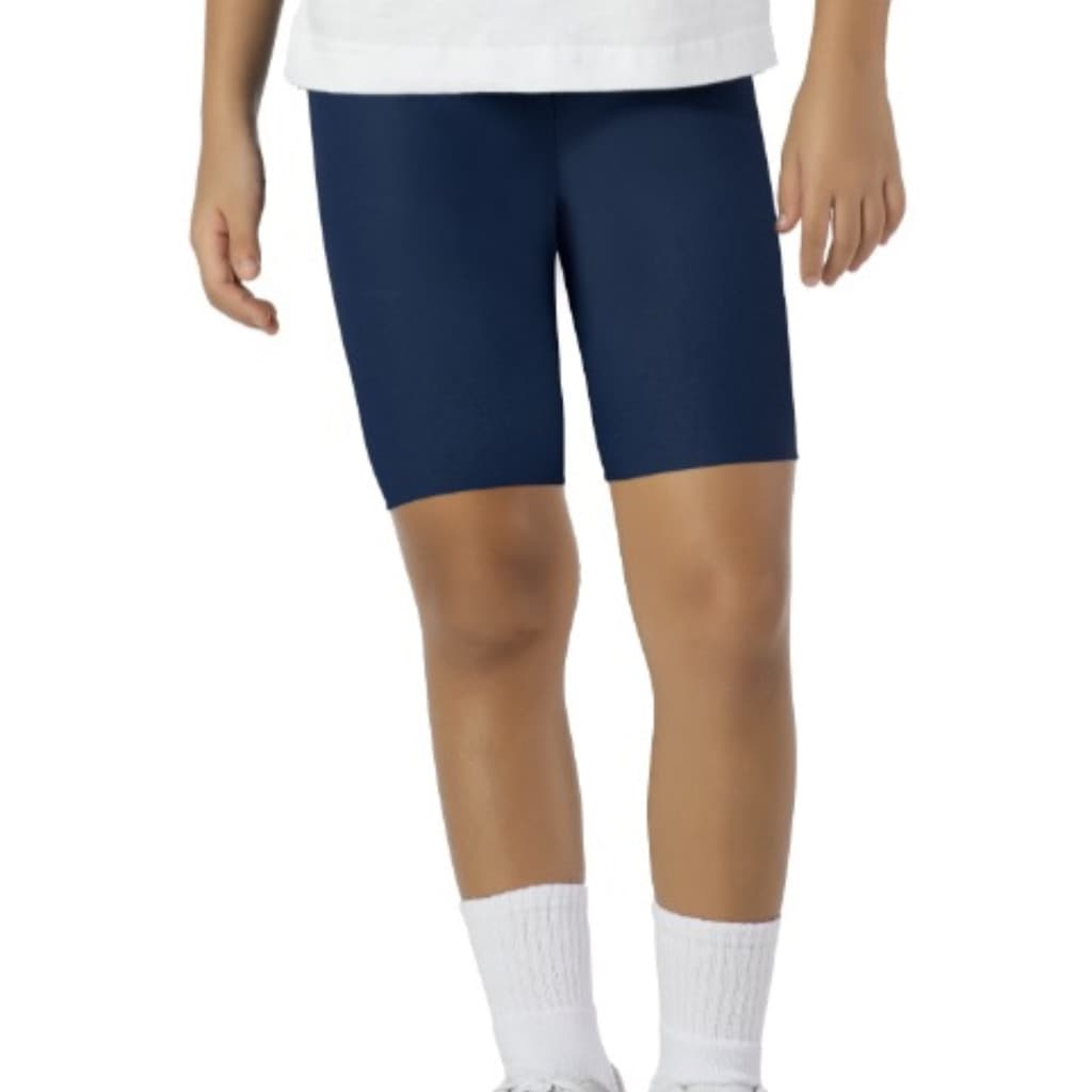 Bermuda Infantil Menina Suplex Marinho Confortável Uniforme