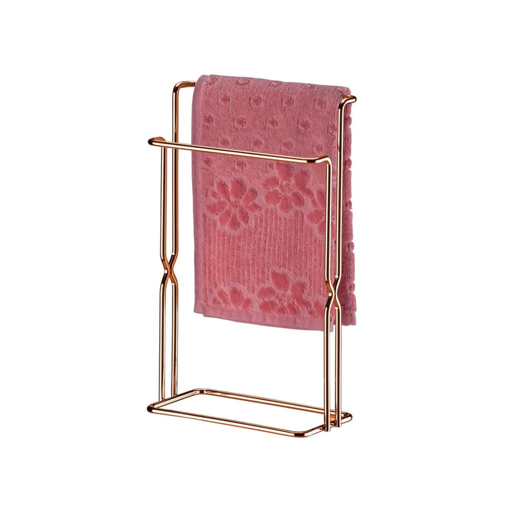 Porta Toalha banheiro toalheiro duplo de rosto mãos Bancada rose gold Future 1171RG