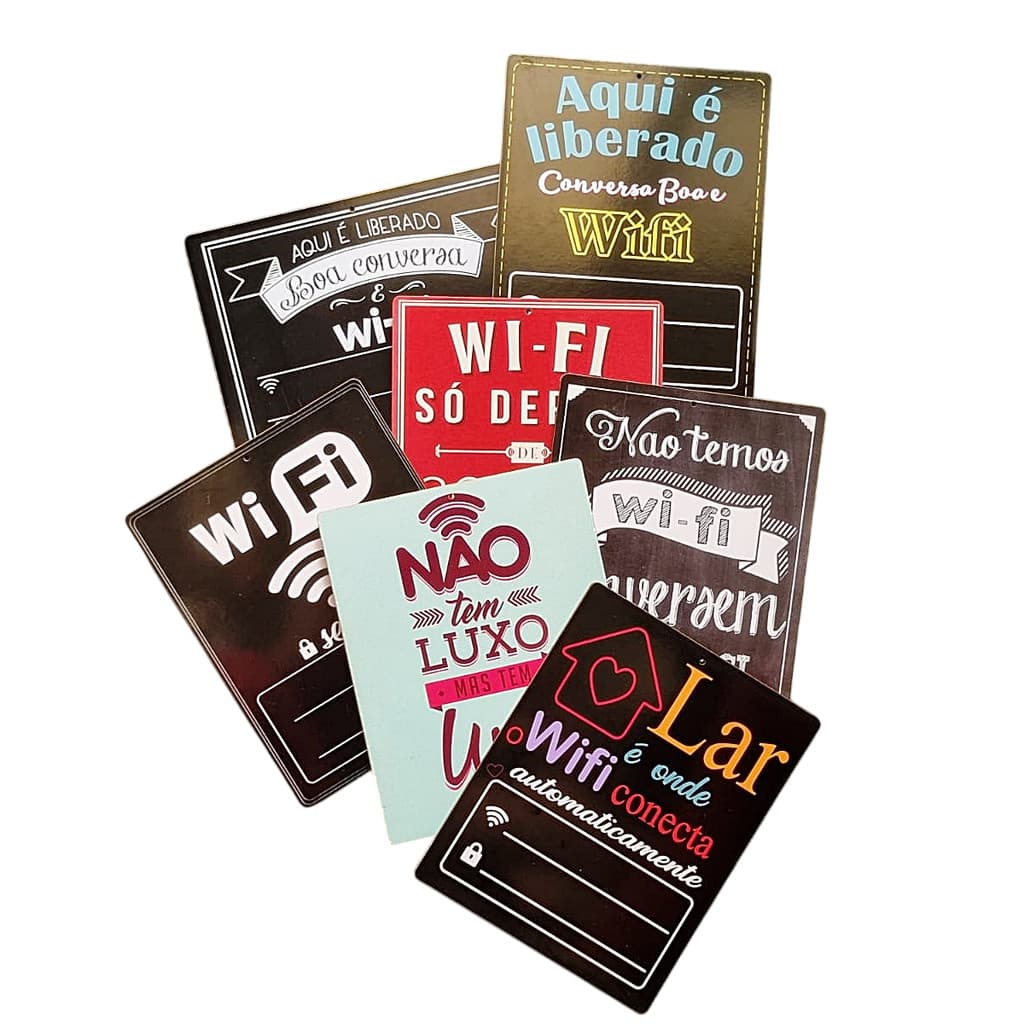 Placa Quadro decorativo Wifi Senha Frase Decorativa Mdf