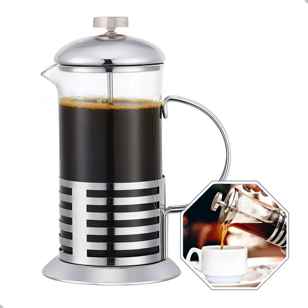 CAFETEIRA PRENSA FRANCESA VIDRO BOROSSILICATO/ INOX 600ML - ESCOLHA O MODELO