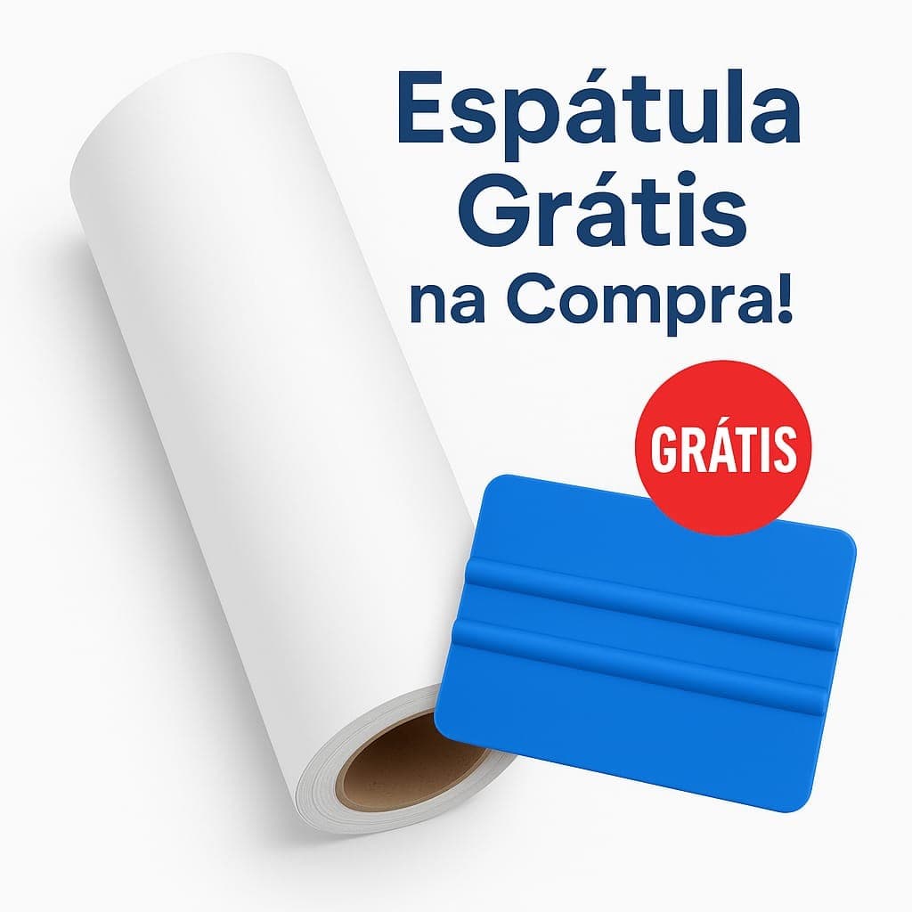 Vinil Branco Adesivo 10 Metros + Espátula Grátis | Envelopamento, Plotter, Decoração Geladeira