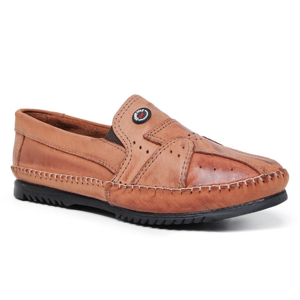 Sapatilha de Couro Legitimo Casual Mocassim Masculino  Social Confortável
