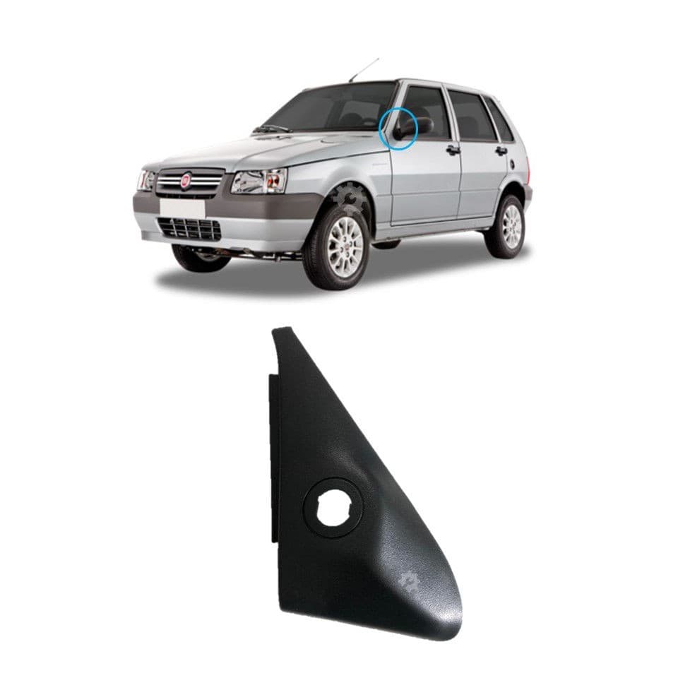 Moldura Retrovisor Esquerdo Uno Fiorino 4p 2004 13 Original