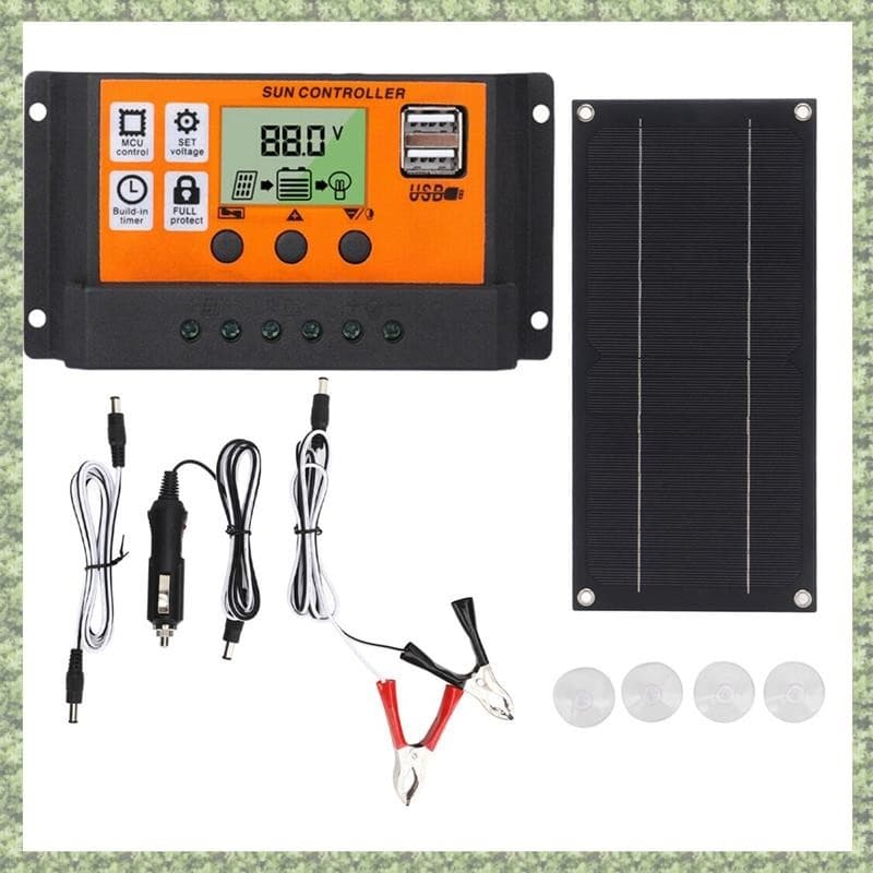 Kit De Painel Solar 600W Com Controlador De Carga 100A 18V Carregamento Para Sistema De Reboque De Barco De Acampamento