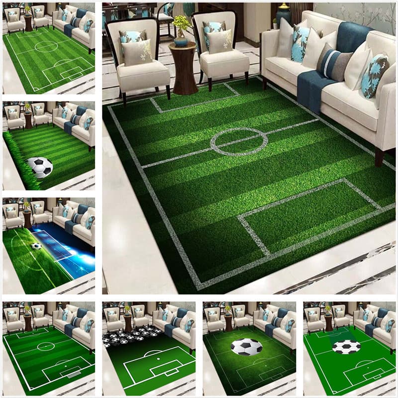 Jogos De Futebol Da Copa Do Mundo , Campos , Tapetes Impressos Em 3D , Áreas De Sofá Sala De Estar Rastejantes Para Bebê