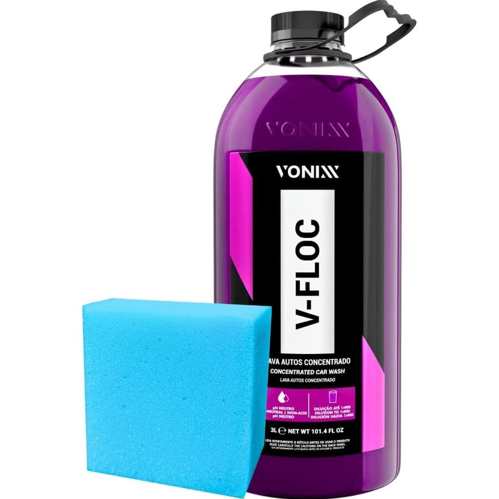 Shampoo Lava Autos Automotivo Concentrado Neutro V-Floc 3L Vonixx