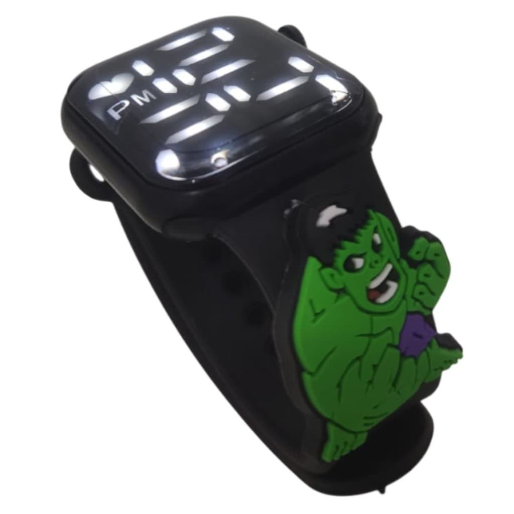 Relógio Digital Infantil Incrivel Hulk_Cor Preto