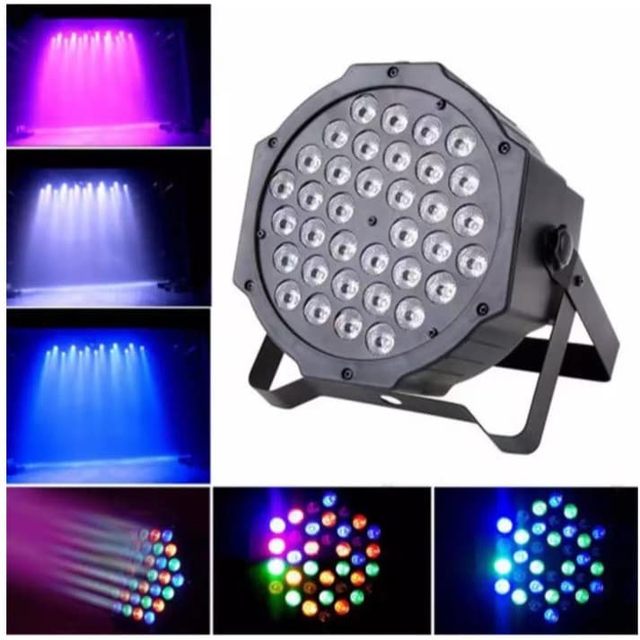 Canhão 36 Leds Digital Refletor Rgb Dmx Jogo Luzes Iluminacao Strobo para Festas 36w Bivolt