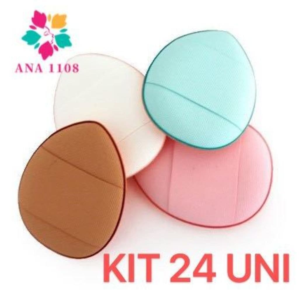 ANA1108 Kit com 24/48  Esponjinhas mini para Pó/apoio Maquiagem