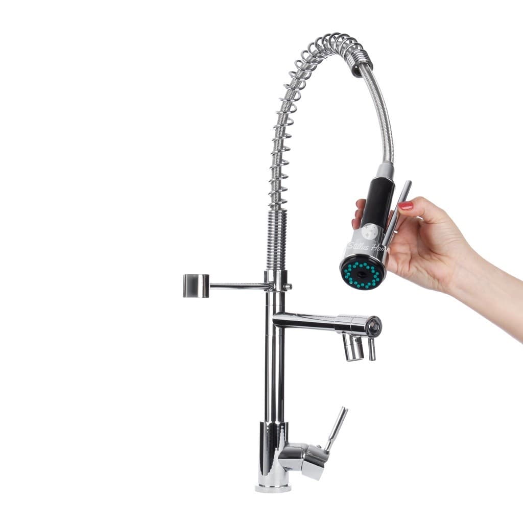 Torneira Gourmet para Cozinha com Design Moderno e Sofisticado de Alta Pressão Preto ou Prata