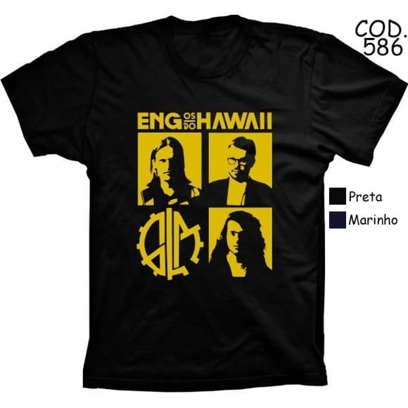 Camiseta Masculina Engenheiros do Hawaii Camisa Rock br