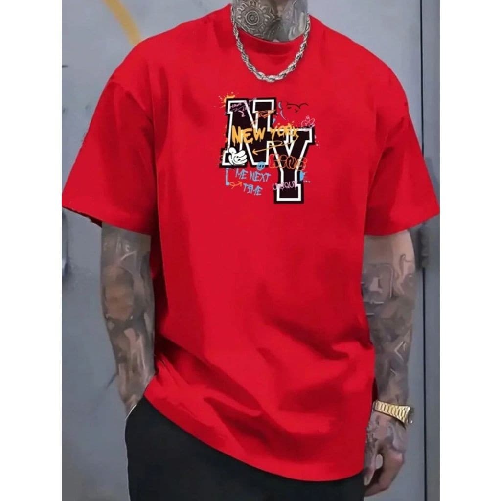 Camiseta Masculina NY GRAFITE Camisa Estampada 100% algodão Malha 30.1