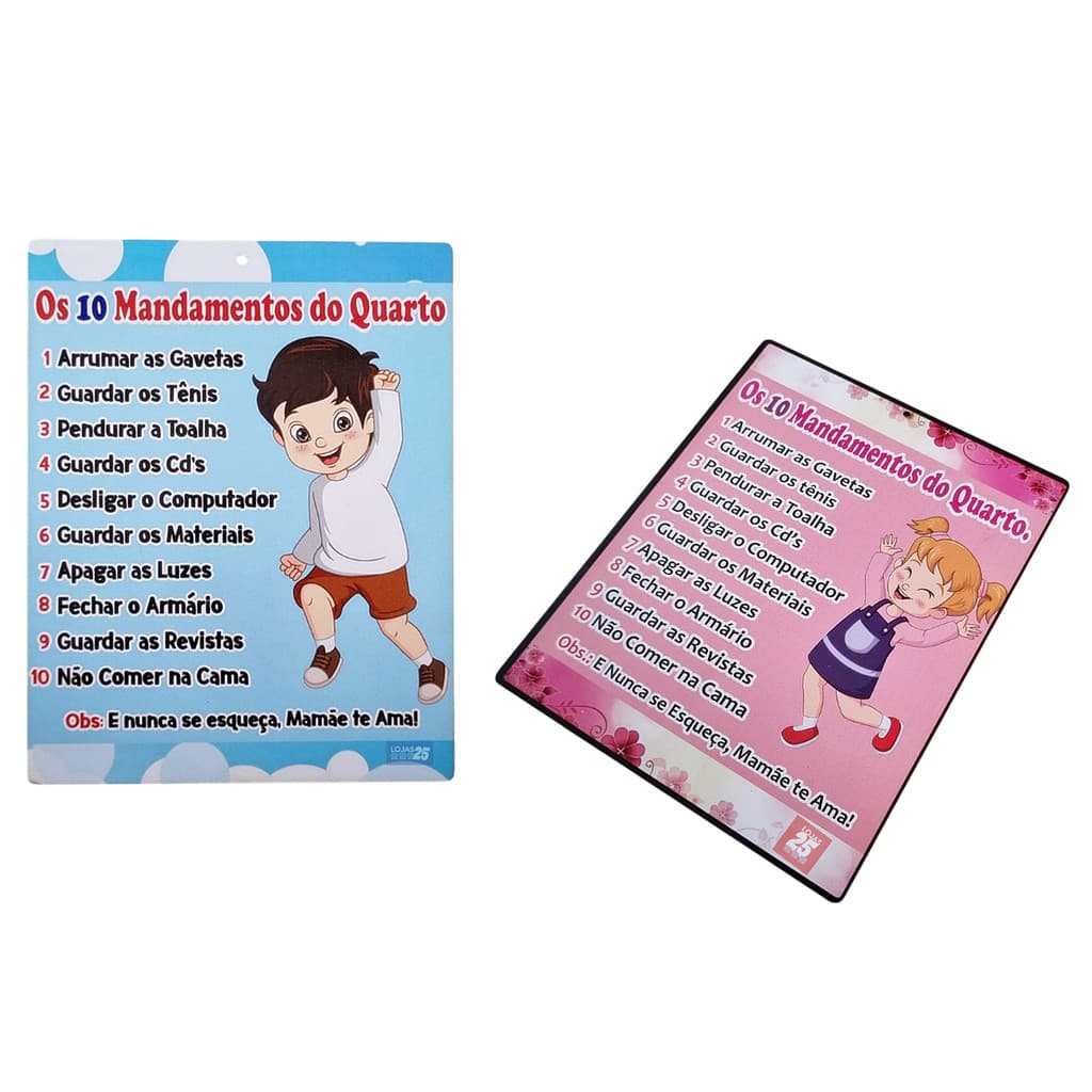Placa Regras Mandamentos Decoração Mdf 6711
